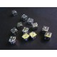 2x hellsilberfarben 6x6mm Würfel Metallperlen diagonal Würfelperlen Spacer - Schmuckzubehör Metallperle