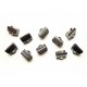 10x Bandklemme 10mm II. WAHL silberfarben - Schmuckzubehör