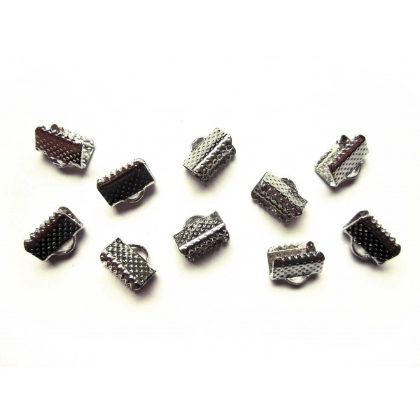 10x Bandklemme 10mm II. WAHL silberfarben - Schmuckzubehör - Leisure-Beads DIY