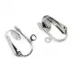 2 Stück / 1 Paar SUPER silber Ohrclips ca. 16x14mm silberfarben - Schmuckzubehör zum Ohrclips selbermachen - Leisure-Beads DIY