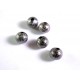 5x gunmetal Stardust 4mm angerauhte metallschwarze Metallperlen Kugel Spacer - Schmuckzubehör Metallperlen