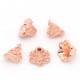 5x rosegoldfarben Perlenkappen 10x9mm rosegoldfarben Perlen Kappen - Schmuckzubehör rosegoldfarben Perlenkappe