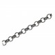 50cm gunmetal Kette 5mm metallschwarze Gliederkette - gunmetal Schmuckzubehör