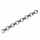 50cm gunmetal Kette 5mm metallschwarze Gliederkette - gunmetal Schmuckzubehör - Leisure-Beads DIY