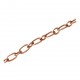 1m kupferfarbene Kette 7x4mm und 4mm Gliederkette - Schmuckzubehör