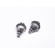 2x silberfarben Muschel Metallperlen 11x9x5mm silberfarbener Spacer - Schmuckzubehör Metallperle
