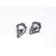 2x silber Muschel Metallperlen 11x9mx5m silberfarbener Spacer - Schmuckzubehör Metallperle - Leisure-Beads DIY