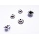 5x silber Perlenkappen ca. 10x10x5mm silberfarbene glatte Perlen Kappen - Schmuckzubehör Perlenkappe