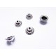 5x silberfarben Perlenkappen 10x10x5mm silberfarbene glatte Perlen Kappen - Schmuckzubehör Perlenkappe