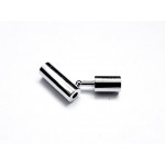 1x Steckverschluss Innen 3mm 17x4mm silberfarben - Schmuckzubehör