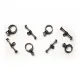 4x Knebelverschluss Toggle silberfarben Ringteil 10mm - Schmuckzubehör - Leisure-Beads DIY
