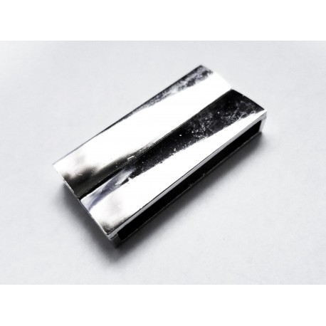 Leisure-Beads - 1x Magnetverschluss Innen 34x4mm 38x18x7mm silberfarben Einklebverschluss - Schmuckzubehör Schmuckverschluss