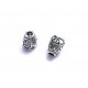 2x filigrane silber Perlenkappen ca. 10x8x8mm silberfarbene leichte Perlen Kappen - Schmuckzubehör Perlenkappe