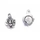 Silberfarben Rosen Anhänger 20x12x3mm Schmuckanhänger - Schmuckzubehör - Leisure-Beads DIY