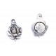 2x silberfarben Rosen Anhänger 20x12x3mm Schmuckanhänger - Schmuckzubehör