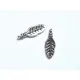 5x Blatt Anhänger ca. 16x6mm silberfarben Schmuckanhänger - Schmuckzubehör Anhänger - Leisure-Beads DIY