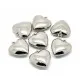 1x großer Acryl Herz Anhänger ca. 33x30mm silberfarben Schmuckanhänger - Schmuckzubehör - Leisure-Beads DIY
