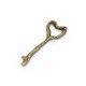 1x großer Schlüssel ca. 54x19mm bronzefarbener Schmuckanhänger - bronze Schmuckzubehör
