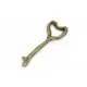 1x großer Schlüssel ca. 54x19mm bronzefarbener Schmuckanhänger - bronze Schmuckzubehör - Leisure-Beads DIY