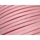 1m rosa Stoffband 3x1mm für Halsband - Schmuckzubehör Schmuckband