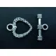 1x Knebelverschluss Toggle Herz silberfarben Ringteil 16mm - Schmuckzubehör - Leisure-Beads DIY