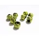 8x grün metallic Acryl Perlen 8mm Rosenform Grosslochperle - Acryl Schmuckzubehör - Leisure-Beads DIY