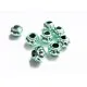 8x mint metallic Acryl Perlen 8x6mm Kürbisform Grosslochperle - Acryl Schmuckzubehör - Leisure-Beads DIY