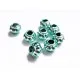 8x türkis metallic Acryl Perlen 8x6mm Kürbisform Grosslochperle - Acryl Schmuckzubehör - Leisure-Beads DIY