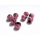 8x grün metallic Acryl Perlen 8mm Rosenform Grosslochperle - Acryl Schmuckzubehör - Leisure-Beads DIY
