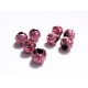 8x fuchsia metallic Acryl Perlen 8mm Rosenform Grosslochperle - Acryl Schmuckzubehör