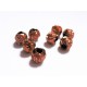 8x braun metallic Acryl Perlen 8mm Rosenform Grosslochperle - Acryl Schmuckzubehör