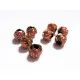 8x braun metallic Acryl Perlen 8mm Rosenform Grosslochperle - Acryl Schmuckzubehör - Leisure-Beads DIY