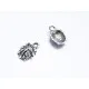 2x Marienkäfer Anhänger silber ca. 14x10x4mm Schmuckanhänger - Schmuckzubehör - Leisure-Beads DIY
