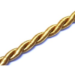 Leisure-Beads - 1m goldfarbene Kordel 6mm honigfarbenes Schmuckband mit seidigem Glanz - Schmuckzubehör Kordel für Halsband