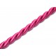 1m Kordel 4mm fuchsia Schmuckband seidiger Glanz - Schmuckzubehör Kordel für Halsband