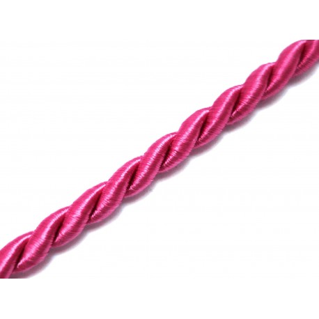 Leisure-Beads - 1m fuchsia Kordel 4mm fuchsia Schmuckband seidiger Glanz - Schmuckzubehör Kordel für Halsband