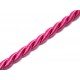 1m fuchsia Kordel 4mm fuchsia Schmuckband seidiger Glanz - Schmuckzubehör Kordel für Halsband