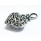 1x Herz Anhänger ca. 31x19mm silberfarbenes Trachtenherz Schmuckanhänger - Schmuckzubehör - Leisure-Beads DIY