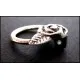 Kranz mit Rose Knebelverschluss Toggle silberfarben - Leisure-Beads DIY