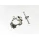 1x silber Elefanten Knebelverschluss Ringteil 27x20mm Toggle silberfarben - Schmuckzubehör Schmuckverschluss - Leisure-Beads DIY