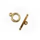 1x hellgoldfarben Knebelverschluss Ringteil ca. 17x13mm Toggle goldfarben - goldfarben Schmuckubehör - Leisure-Beads DIY