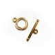 1x hellgoldfarben Knebelverschluss Ringteil 17x13mm Toggle goldfarben - Schmuckzubehör
