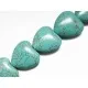 1x große Herzperle Türkis Kunststein 23x23x8mm - Schmuckzubehör - Leisure-Beads DIY
