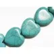 1x große Herzperle Türkis Kunststein ca. 20x20x7mm - Schmuckzubehör - Leisure-Beads DIY