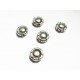 5x silber Blume Metallperlen 10x10mm silberfarbener Spacer - Schmuckzubehör Metallperle