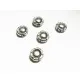 5x silber Blume Metallperlen 10x10mm silberfarbener Spacer - Schmuckzubehör Metallperle - Leisure-Beads DIY