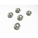 5x silberfarben Blume Metallperlen 10x10mm silberfarbener Spacer - Schmuckzubehör Metallperle