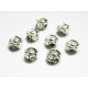 Blume Metallperlen 5x5mm silberfarbener Spacer - Schmuckzubehör Metallperle
