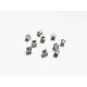 10x silber Quadrat Metallperlen 3x3mm Würfel Perlen Spacer - Schmuckzubehör Metallperle - Leisure-Beads DIY