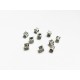 10x silberfarben Quadrat Metallperlen 3x3mm Würfel Perlen Spacer - Schmuckzubehör Metallperle